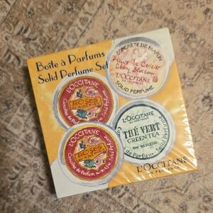 L'OCCITANE Cherry Blossom, Roses, and Green Tea Solid Perfume Set